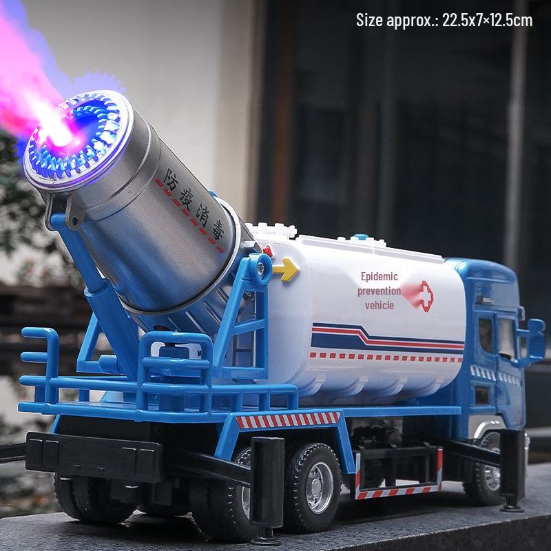 Extra Large Alloy Fire Truck Toy with Sprinkler for Kids
