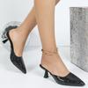 New Women's Sandals New Retro Pointed High Heels Trend Solid Color Stiletto Women's Mules Formal Office Slip-On Slippers Women