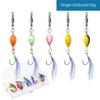 5pcs Sequin Spoon Metal Wobbler Spinner Bait Sequins Crank Bait 2025 Rotating Spinner Spoon
