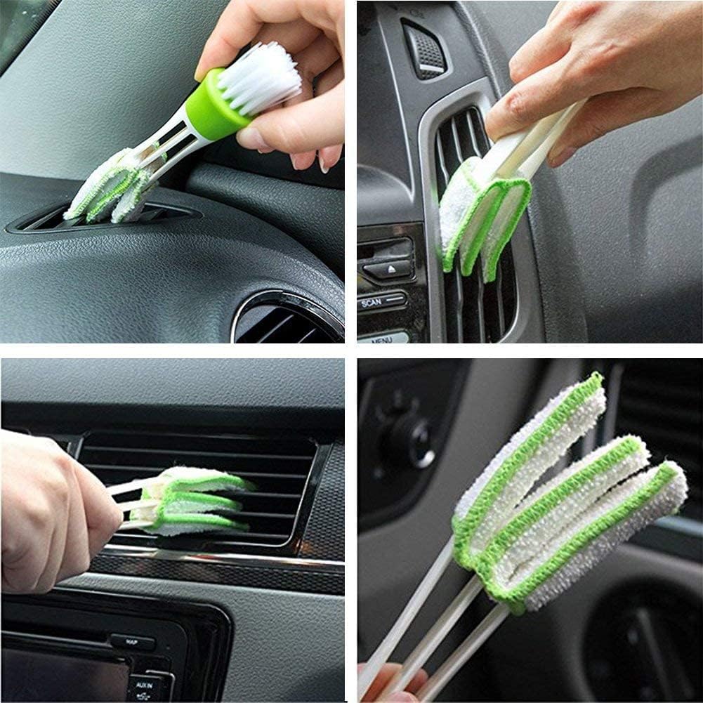 Mini Duster For Car Air Vent, Set Of 3 Automotive Air Conditioner Cleaner And Brush, Dust Collector Cleaning Cloth Tool For Keyboard Window Leaves