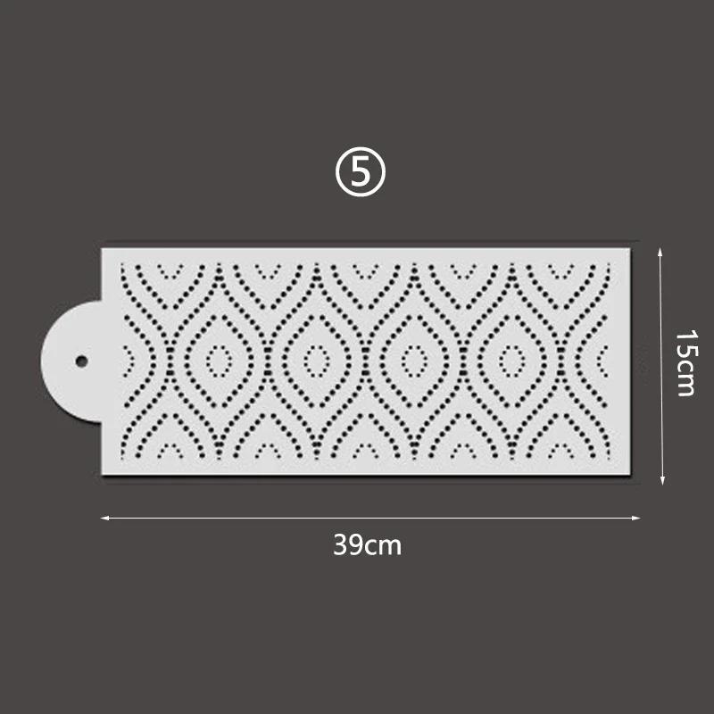 New Fondant Stencils Lace Flower Spike Pattern Style Cake Stamp Embossing Mold Wedding Cake Decoration Edge Template Baking Tool