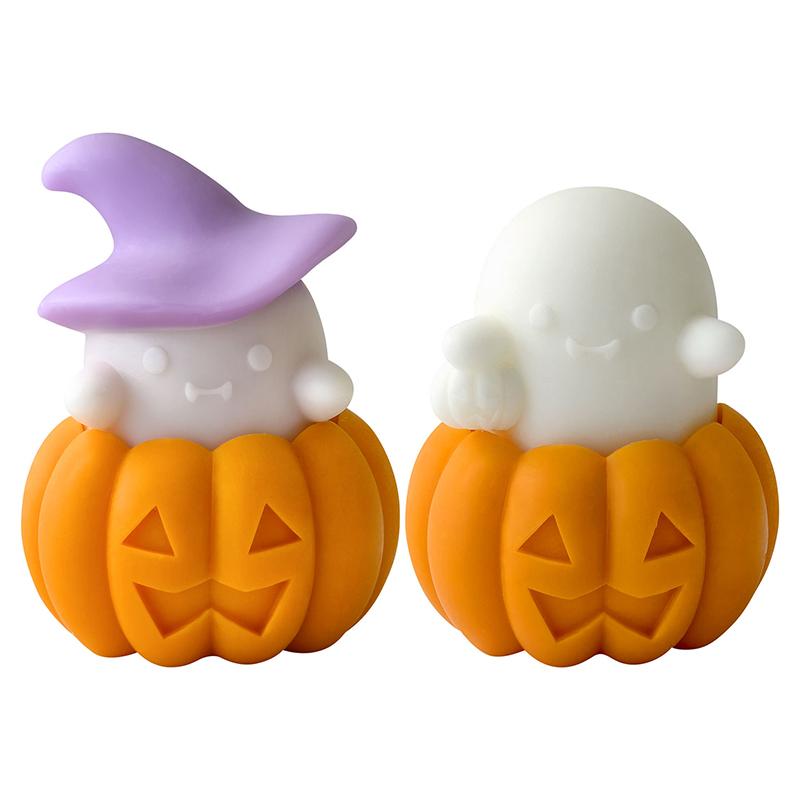 DIY 3D Silicone Pumpkin Mold for Candle Aromatherapy Halloween Ghost Room Decor