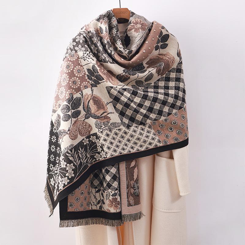 New High end Imitation Cashmere Scarf for Women in Winter A Shawl for Elders and Mother in Law  and A Skin Friendly Warm Scarf