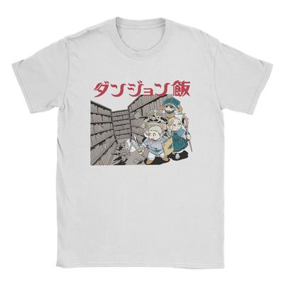 Heren T-shirts Heerlijk In Dungeon Anime Nieuwigheid 100% Katoen T-shirt Korte Mouw Anime T-shirts Ronde Hals Kleding Cadeau