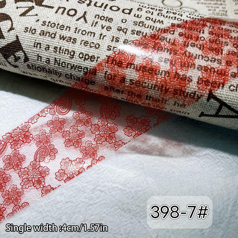 1/10 Rotolo Elegante Bianco Nero Pizzo Fiore Unghie Foil da Trasferimento Fantasia Retrò Floreale Cielo Stellato Carta Adesiva Manicure Accessori