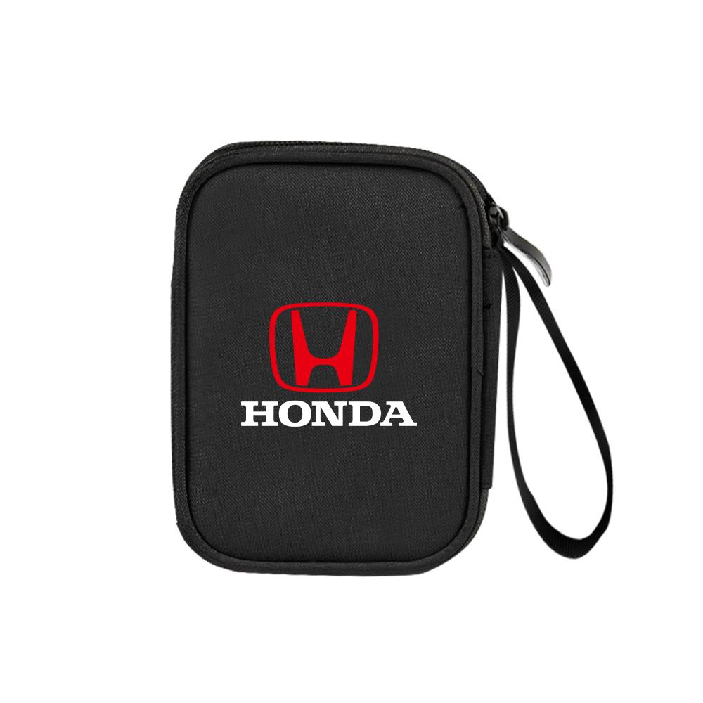 Car Travel Organizer Portable Key Case Earphone Storage Bags For Honda Mugen Typer ACCORD Airwave Avancier Civic FK8 FIT GK5 CRV RF6