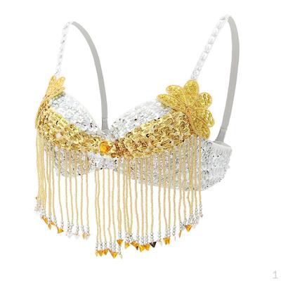 Belly Dancing With Sequin Beads Fringe For Dance Performance Costume
