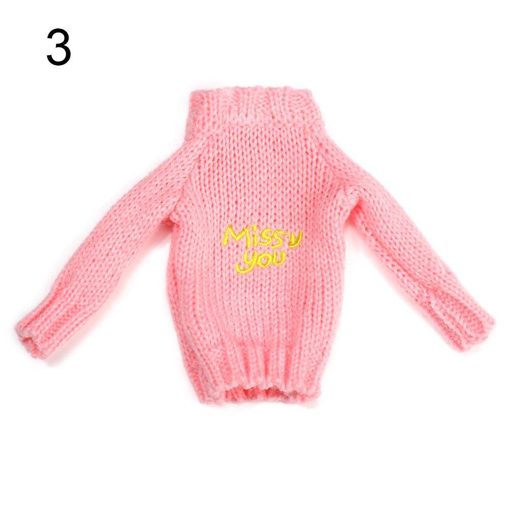 Kids DIY Doll Accessories Handmade Tops Casual Dress Fur Coat Dressing Clothes Mini Knitted Sweater