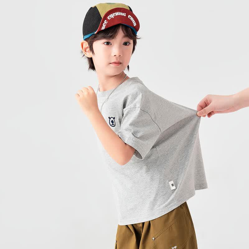 Boys' Embroidered Pure Cotton T-Shirt