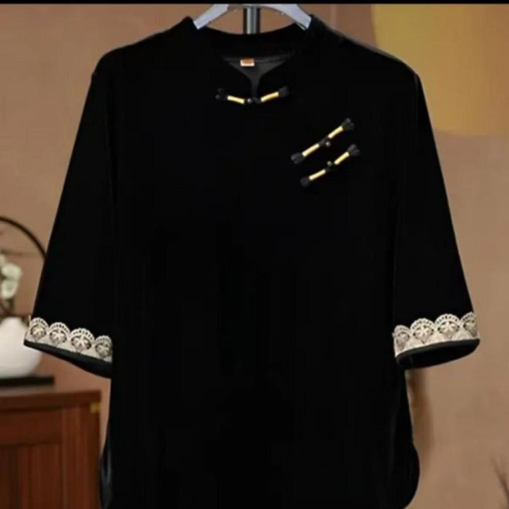 2026 Summer Elegant Chinese Style Shirt for Middle-Aged & Elderly Women