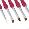 Brushes,5 Acrylic Flat Painting Drawing Manicure Tools ,Silicone