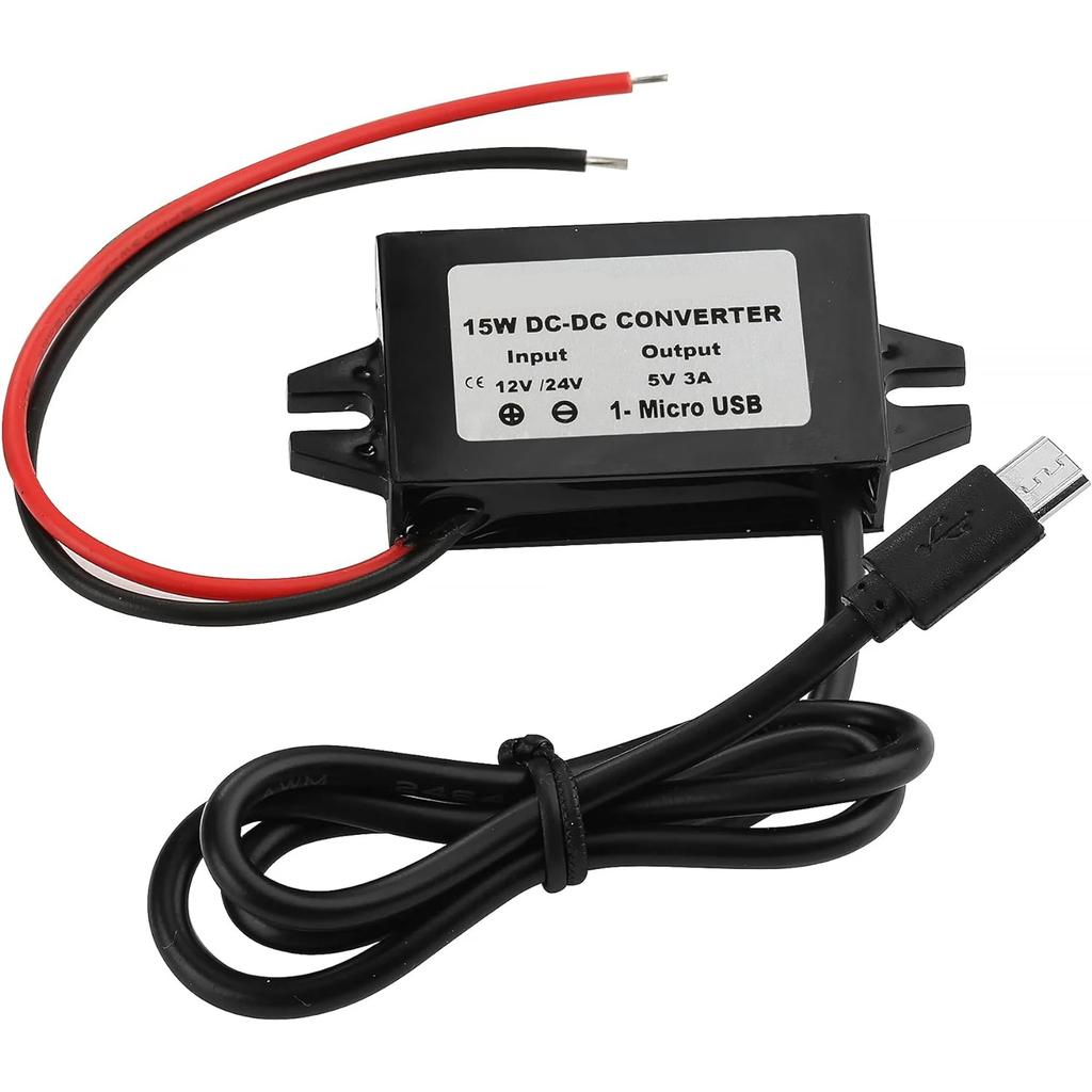 Waterproof 12V/24V To 5V Converter DC-DC Buck Module Power Adapter USB-A Female/C Type/Dual USB/Open Wire Connector
