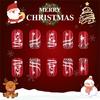 Elegant Glossy Christmas Stick on Nails Acrylic Full Cover Press on Nails for Women Manicure Nail Art 24PCS