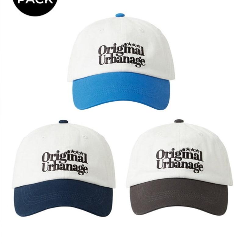 

URBANAGE [2PACK] Original Urbanage Two-Tone Ball Cap (3COLOR) BLUE_BLUE