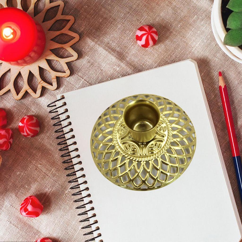 Iron Plate Candle Holder Geometric Candle Plate Decorative Candlestick Tea Light Holder Centerpiece for Home Decor