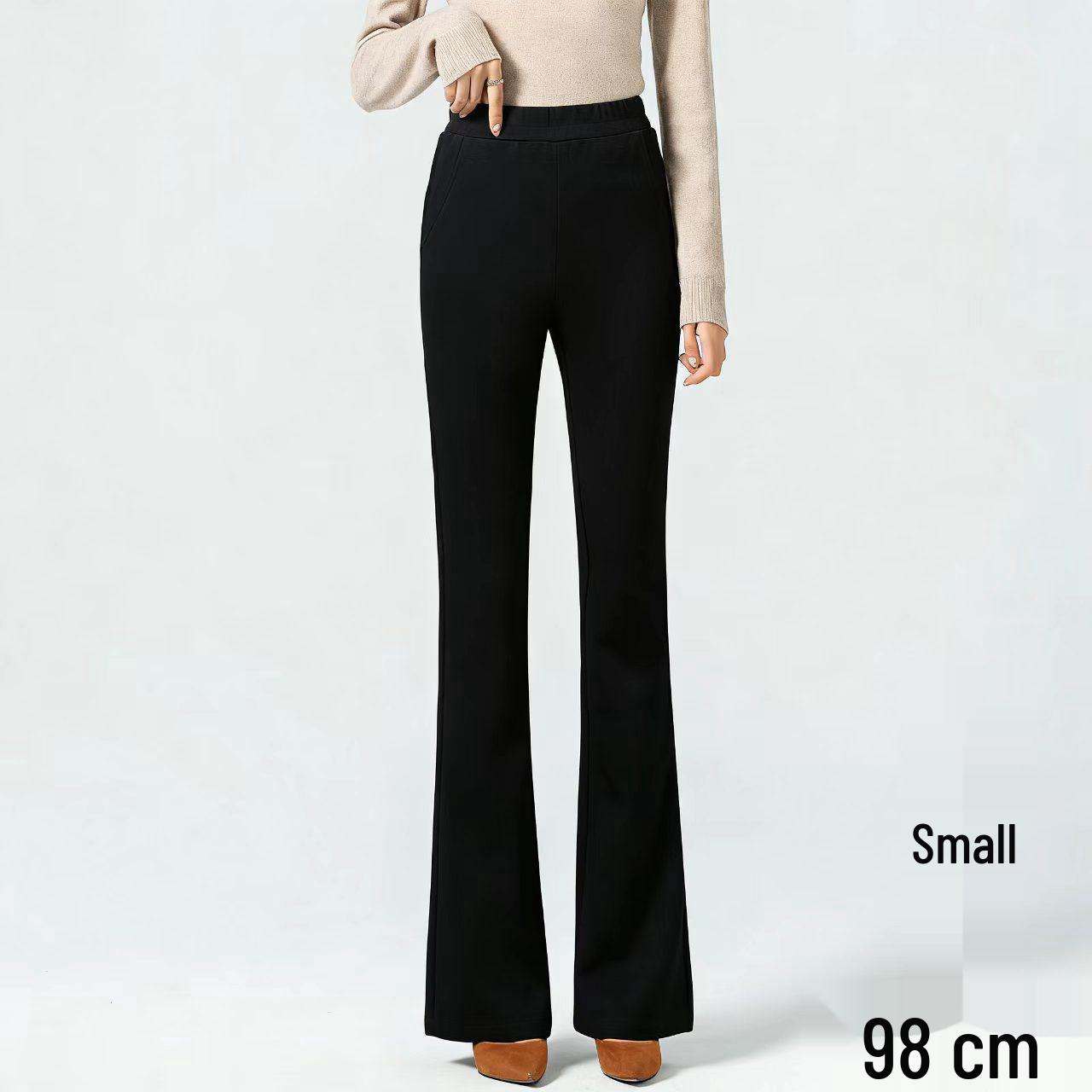 

Spring Slimming High-Waisted Micro-Flare Pants - Elastic Waist Casual Commute Suit 26 (Approx. 85 lbs)