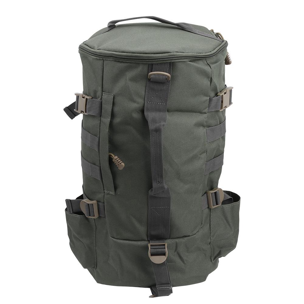 Cylinder Fishing Tackle Backpack Shoulder Bag Fishing Rod Outdoor Satchel DurableGreen