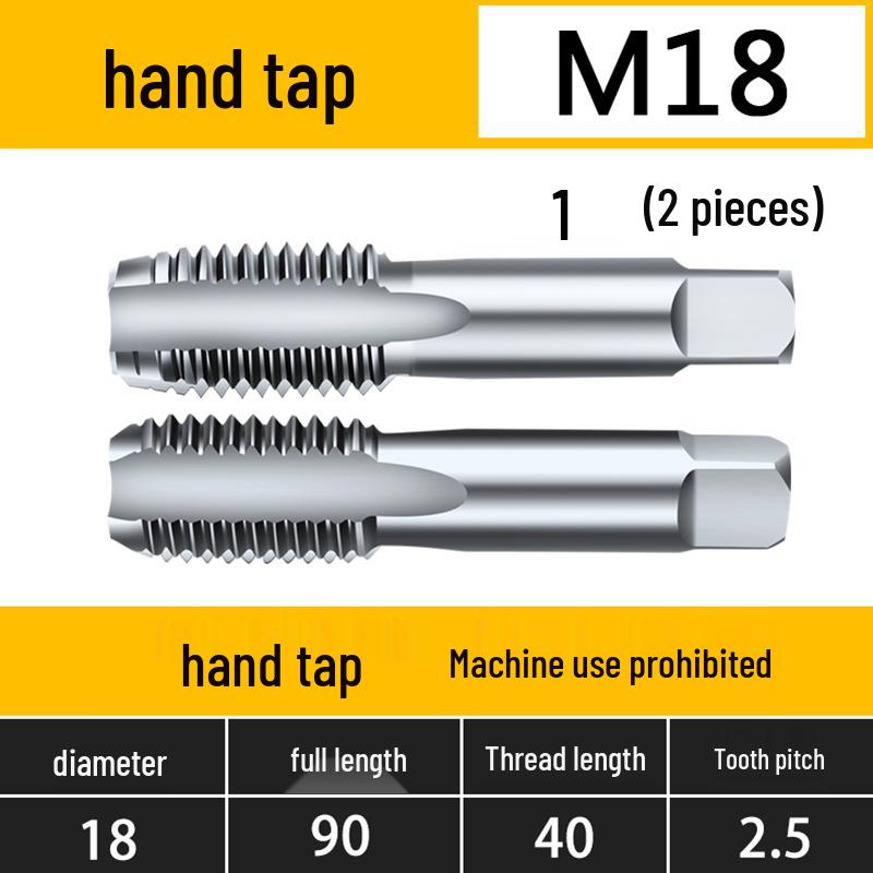 Hand Taper Tap Threading Tool M3-M20 for Manual Tapping