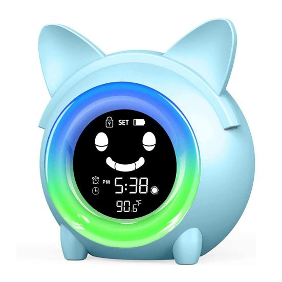 Děti Děti Spící Tréninková teplota LED světelný LCD displej Budík