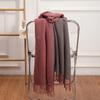 Double-Sided Women's Wool and Cashmere Scarf - Warm, Thickened Shawl for Autumn/Winter