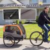 Skládací cyklistický přívěs pro psa s bezpečnostními odrazkami pro malé a středně velké psy do 20 kg Oranžový