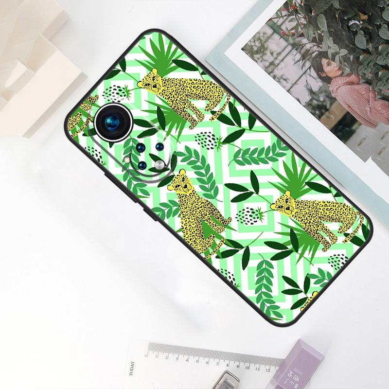 

Тигры Леопарды тропические листья Для Honor Magic 7 Lite 6 8 Pro Чехол Для Honor X9d X9a X9b X9c X8c X8b 200 400 50 70 90 Win RT Honor Magic8 Pro