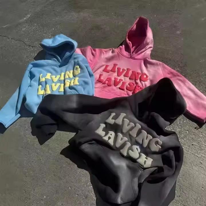 Y2K American Street Hoodie Casual Sweater Letter Printed Jacket Trendy Guard