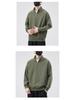 Men's Trendy Half-Zip Stand Collar Hoodie - Spring/Autumn Loose Fit Pullover