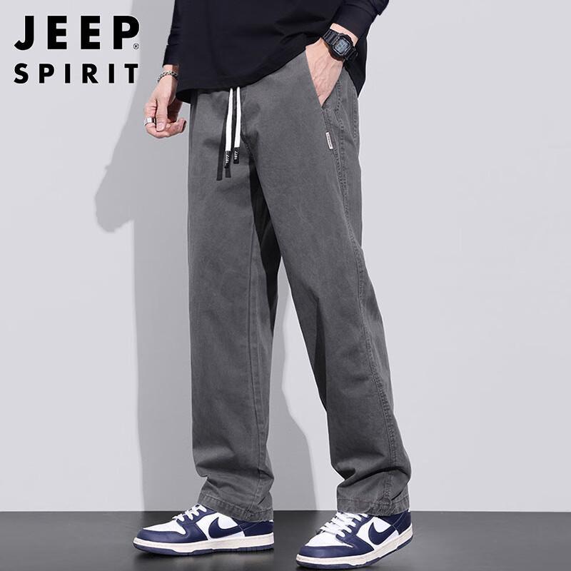 JEEP SPIRIT Herren Baumwolle Locker Gerade Bein Cargohose