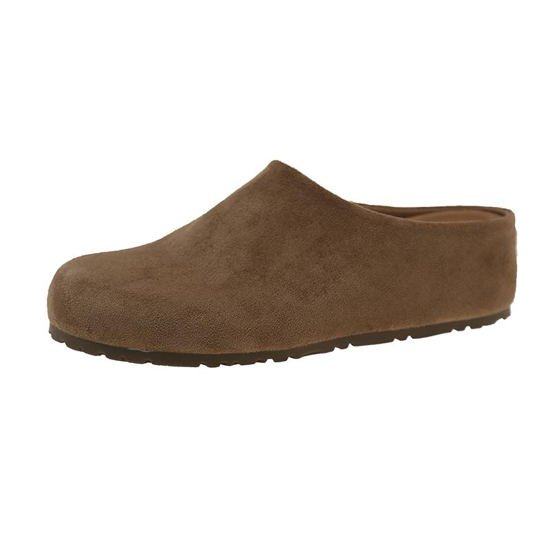 French Retro Baotou Slippers Female 2025 Autumn New Soft Bottom Casual 100 with Skirt Casual Half Slippers