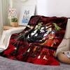 1pc Demon Slayer Flannel Blanket [Cozy Throw Blanket] For Sofa, Bed, Travel, Camping, Livingroom, Office, Couch, Chair, And Bed