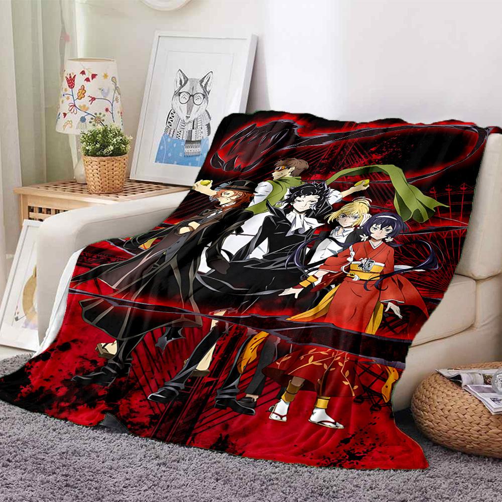1pc Demon Slayer Flannel Blanket [Cozy Throw Blanket] For Sofa, Bed, Travel, Camping, Livingroom, Office, Couch, Chair, And Bed