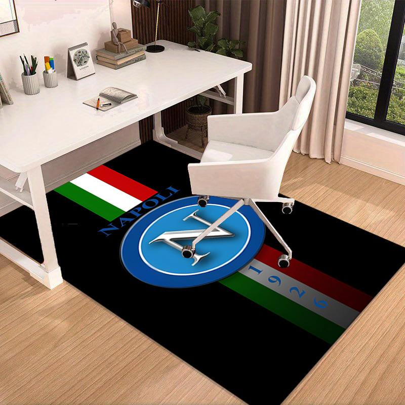 Napoli Blue Energy Symbol Area Rug Office rug, Chair Rug, Decor Carpet Livingroom bedroom Mat, Large Size Fan gifts Christmas gifts