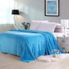 Double-Sided Coral Fleece Flannel Blanket - Thick, Solid Color, Customizable Office Nap Blanket