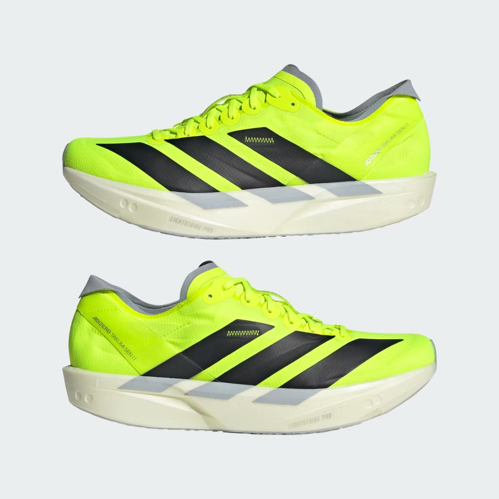JI0991 adidas Adizero Takumi Sen 11 Lucid Lemon Core Black Halo Silver (Men's)