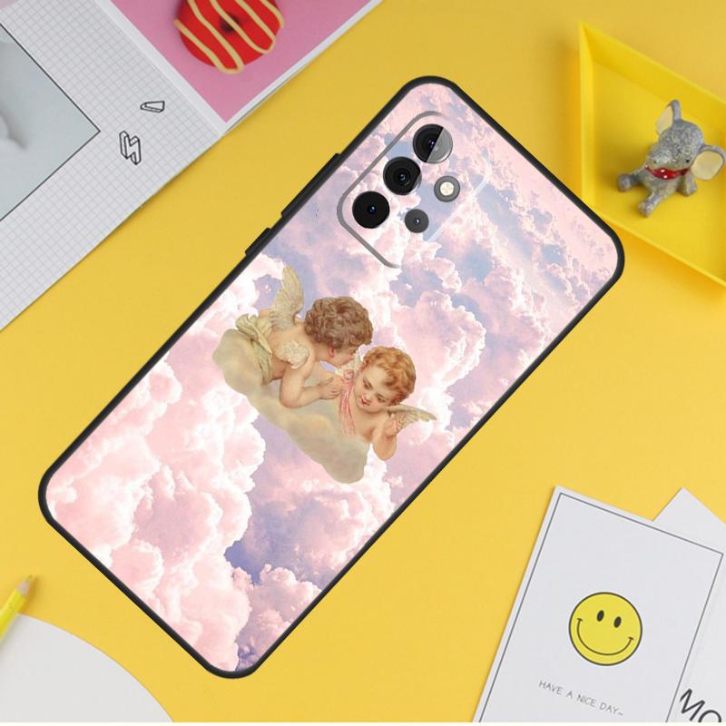 Cartoon Angel Baby Printing Cover For Samsung Galaxy A34 A35 A14 A15 A25 A53 A33 A13 A52 A32 A12 A51 A71 A54 A55 Case