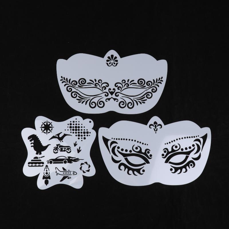 Face Paint Stencils Professional Body Art Paint Stencils Reusable For Adults Kids Easily Use Templates For Parties Makeup Tools