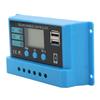 12V 24V Solar Panel Controller LCD Display Photovoltaic Charge Controller with Connectors Blue 20A
