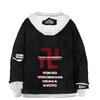 Tokyo Revengers Anime Denim Jacket Fake Two-piece Hoodie Men Youth Streetwear