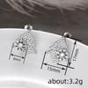 Light Luxury Princess Shiny Christmas Tree Stud Earrings, Jewelry, Snowflake Winter Romantic Ornaments