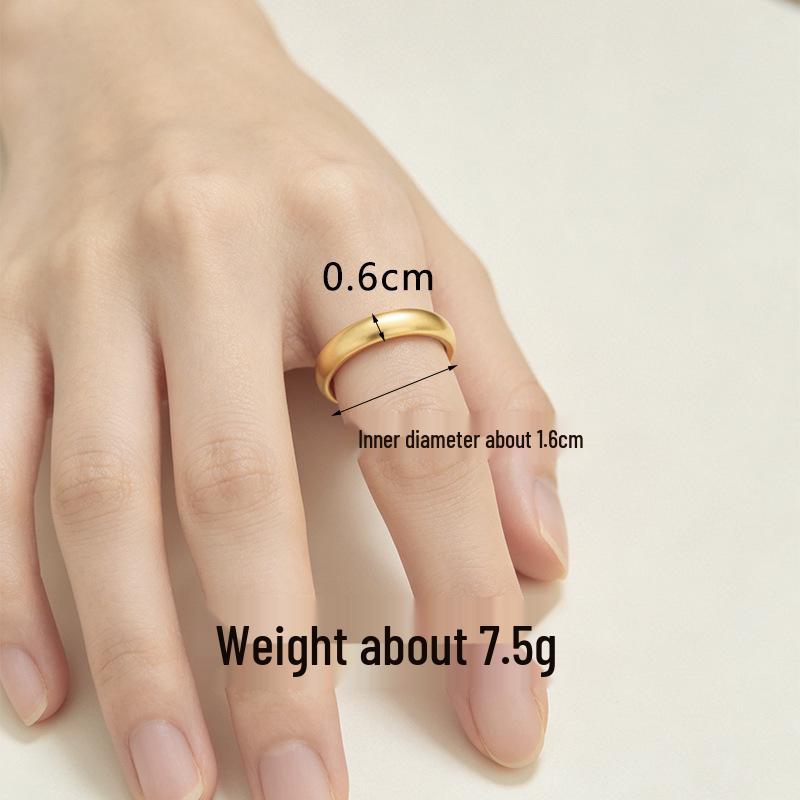 Vietnamese Sand Gold Wide Noodle Bangle for Women - Copper Alloy Simulated Jewelry