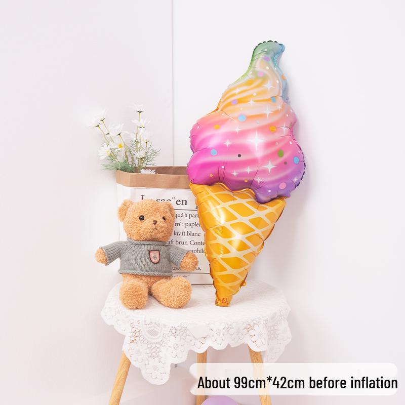 Cartoon Donut Number Balloon for 1st Birthday Party Decorations and Photo Props
