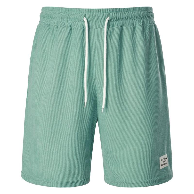 Summer New Style Men's Solid Color Sports Pants Corduroy Simple Five-point Shorts Loose And Comfortable Casual Pants