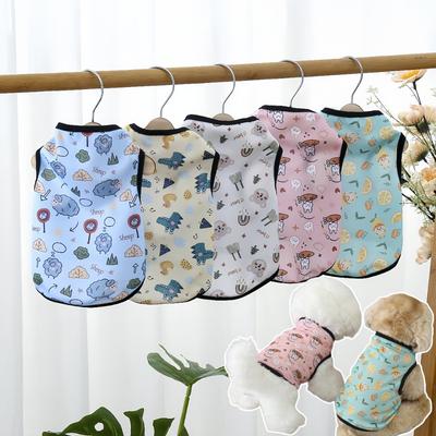 Summer Cute Pet Dog Costume Print Puppy T-shirt Sweatshirt Breathable Chihuahua Teddy Tank Top Dog Clothes for Small Medium Dog