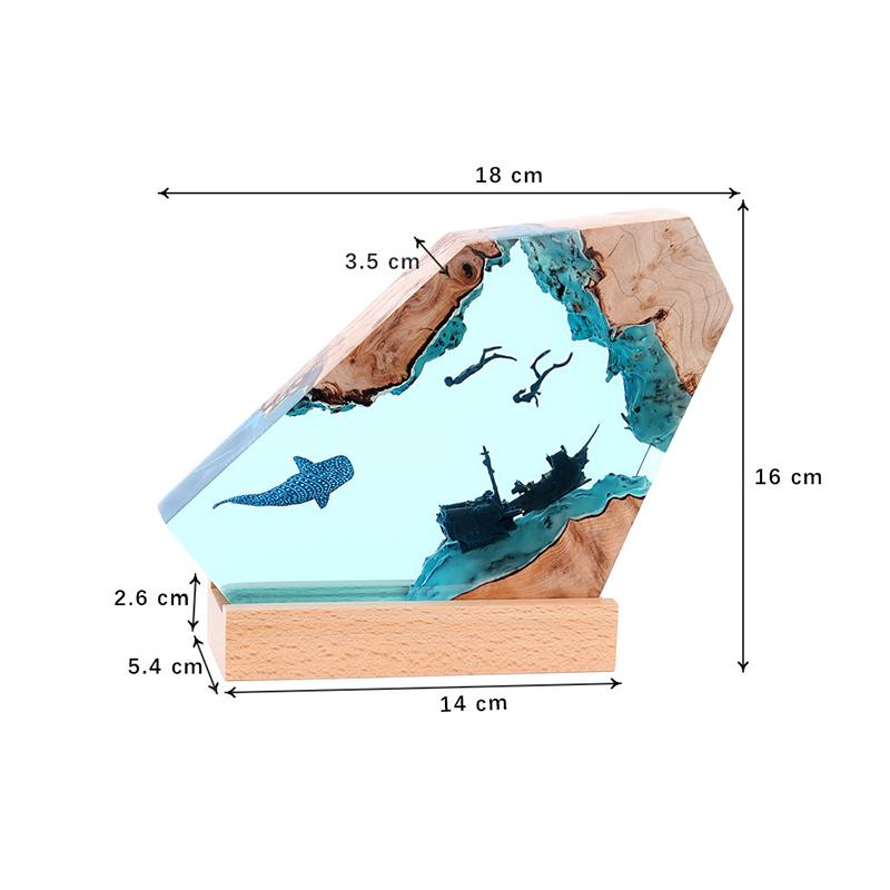 Creative Ocean Animal Series Ornaments With Usb Plug In Home&Office Atmosphere Night Light Decor Craft Gifts For Children&Adults