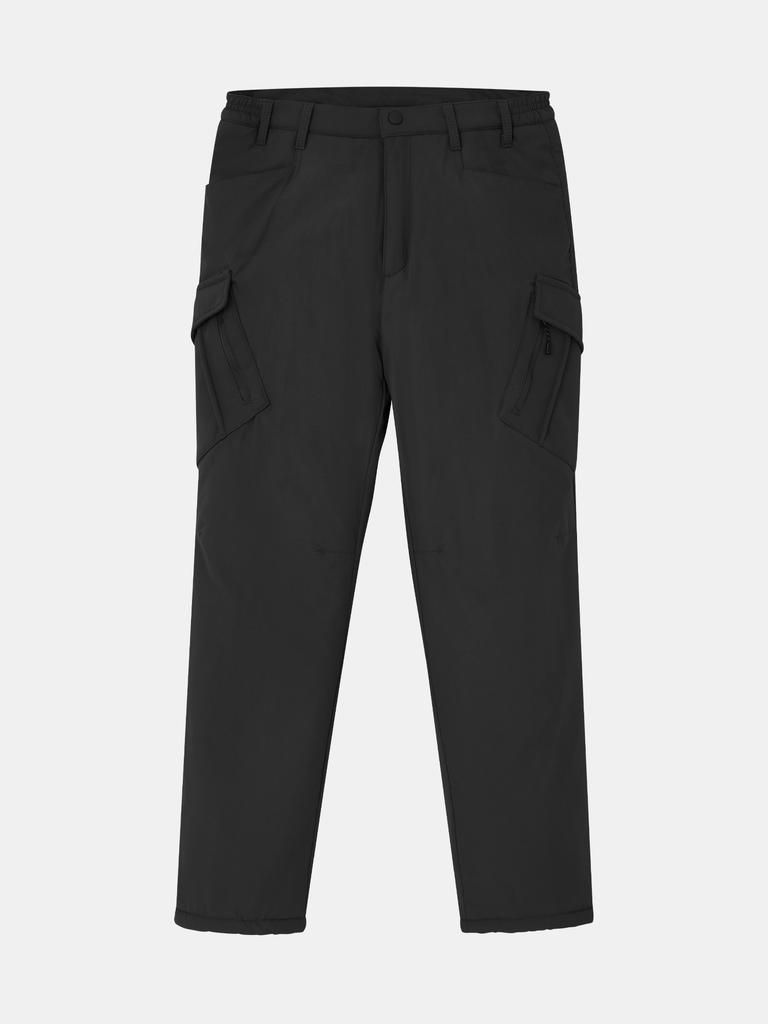 IKALOOK Men'S Heavy Fleece Cargo Work Pants Bpt124