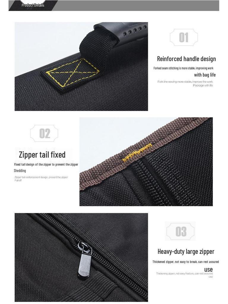 Electrician's Roll-up Tool Storage Bag - Wear-resistant, Thickened Canvas for Multifunctional Use