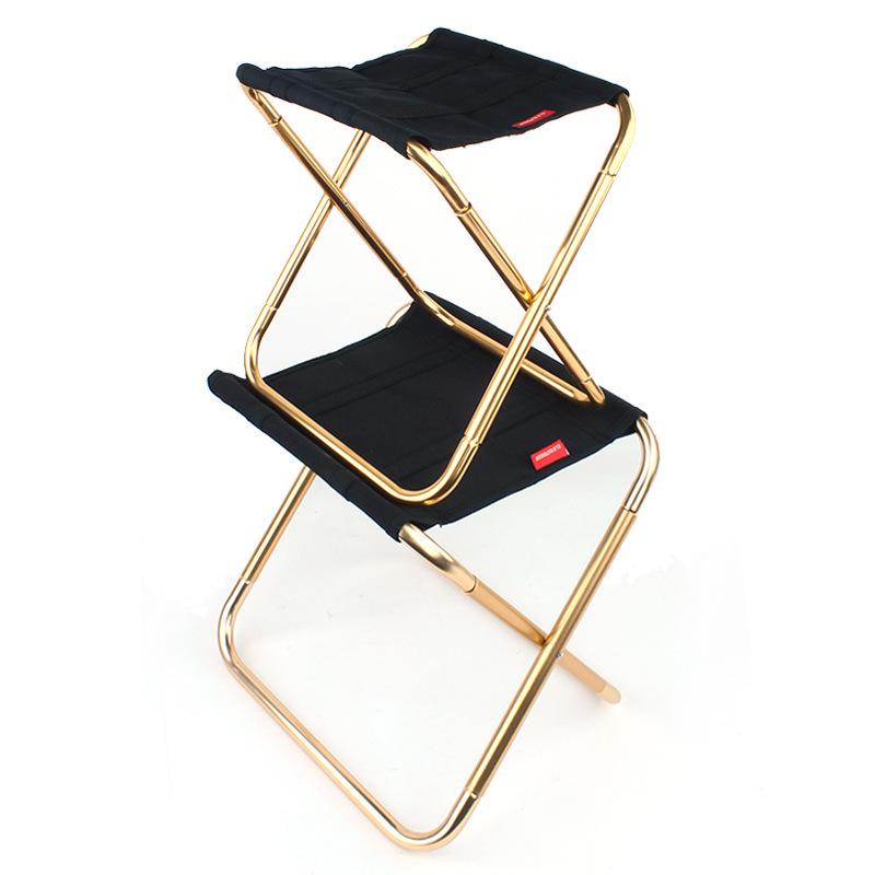 Large Portable 7075 Aluminum Folding Stool for Outdoor BBQ, Fishing, Camping, and More.