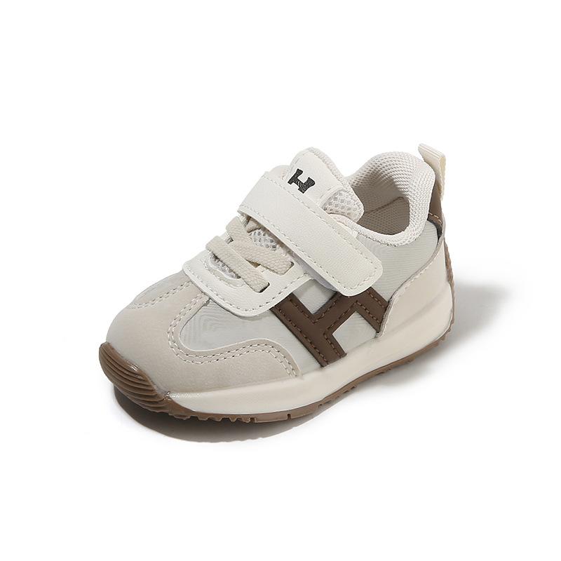 Boys' Sneakers Spring and Autumn Girls' Lightweight Leather Toddler Shoes Breathable Running Shoes for Children