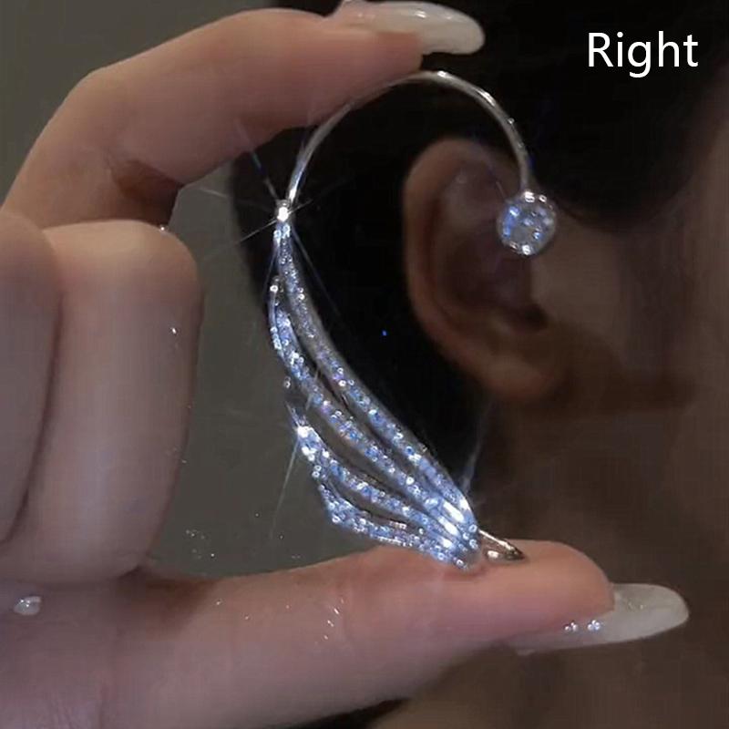 Advanced Sense Personalized Wings Ear Bone Clips Without Ear Holes Earrings For Women Girls  Simple Ear Hangers Jewelry